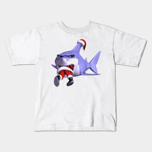 Christmas Shark Kids T-Shirt